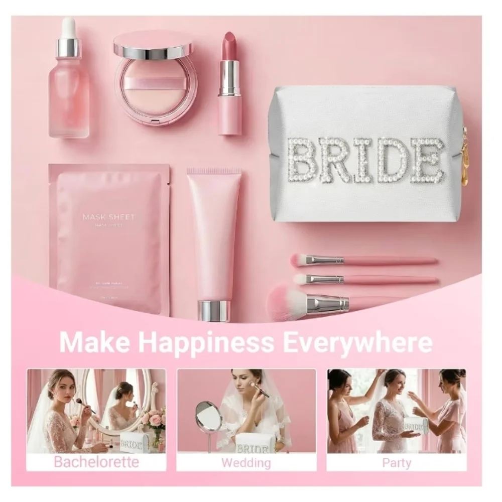 Bride Pearl Makeup Bag